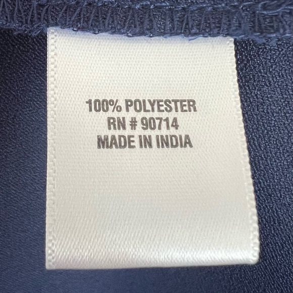 ✅MSK Elegant Navy Blue Women's Top with Ruffled Sleeves - Picture 8 of 8